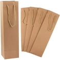 thumbnail image 1 of 10 Pack Paper Wine Bottle Gift Bags with Handles, 3.7 x 3.5 x 13.8 Inch Wine Bags Bulk, Reusable Wine Bags, Wine Kraft Paper Bags for Party Vacations, 1 of 5