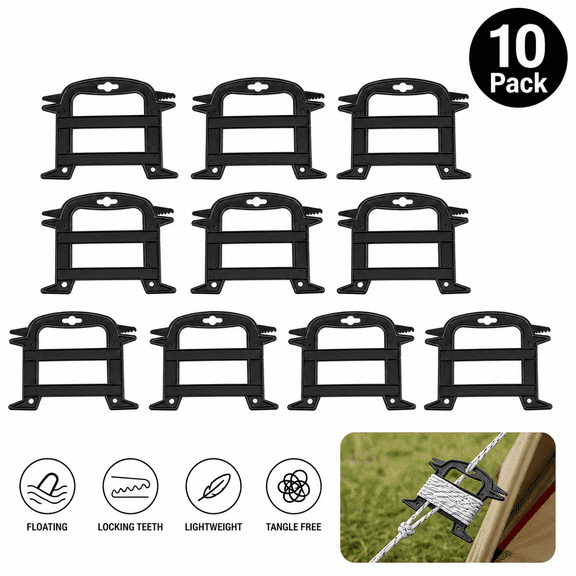 10 Pack Paracord Line Winder 7.5" x 5.7" Single-Toothed Rope Organizer Spool Tool for Camping Twine