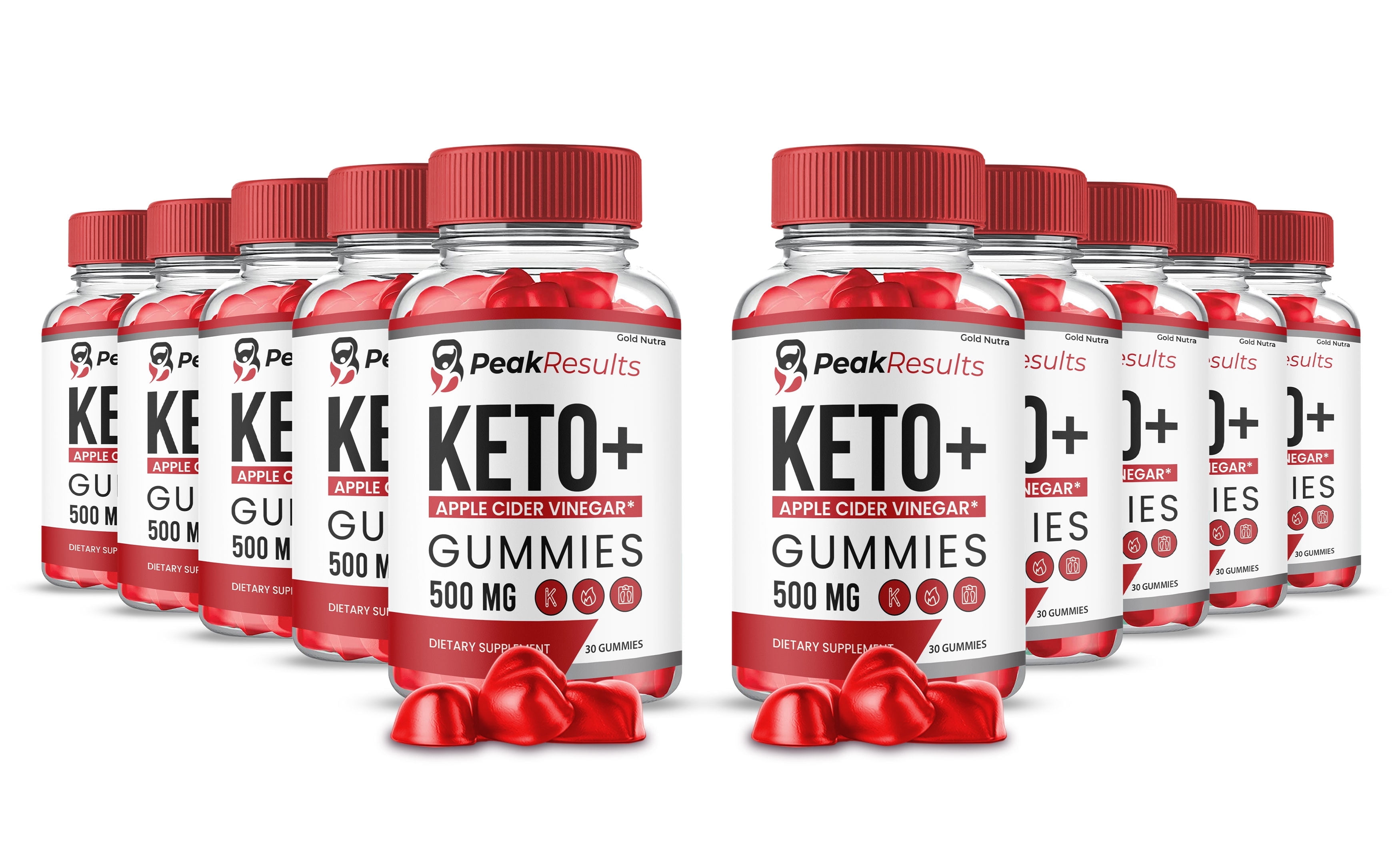 (10 Pack) Peak Results Keto ACV Gummies, Peak Results Keto + ACV Gummies, Official Supplement for Men and Women