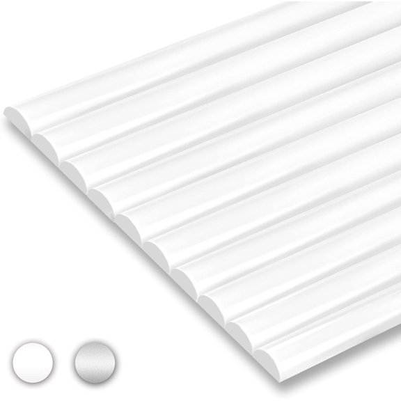 10-Pack Peel and Stick Trim for Backsplash Tile Edge, 12" Tile Edge Trim Self-Adhesive Liner for Corner Decor in White