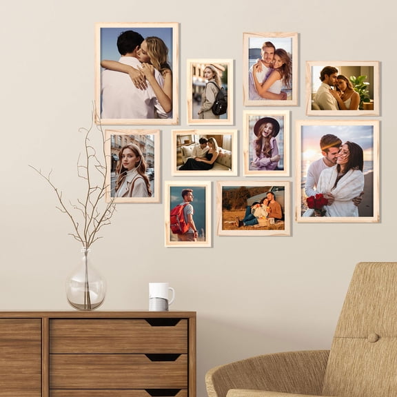 10 Pack Picture Frame Collage Wall Decor Kit Versatile Portable Gallery Frame Set Firm Photo Display Hanging Holder for Your Room