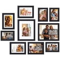 thumbnail image 1 of 10 Pack Picture Frames Collage Wall Decor, Gallery Frame Set for Wall Mounting or Tabletop Display, Photo Gallery Frame Set for Family, Including 2pcs 8x10, 4pcs 5x7, 4pcs 4x6, Black, 1 of 9
