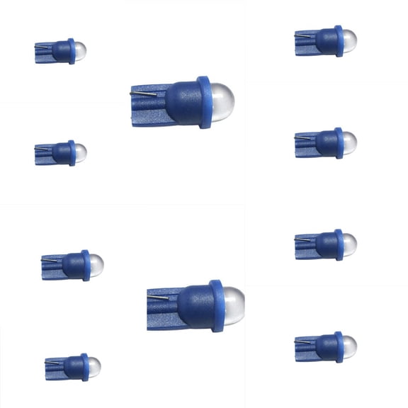 10 Pack Pinball replacement bulb LED 6.3 volt AC, 555 clear wedge base T10 Cool Blue Short