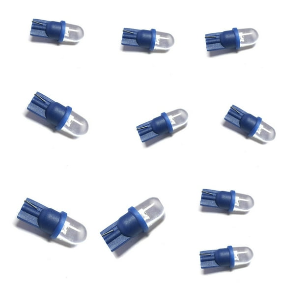 10 Pack Pinball replacement bulb LED 6.3 volt AC, 555 clear wedge base T10 Cool Blue
