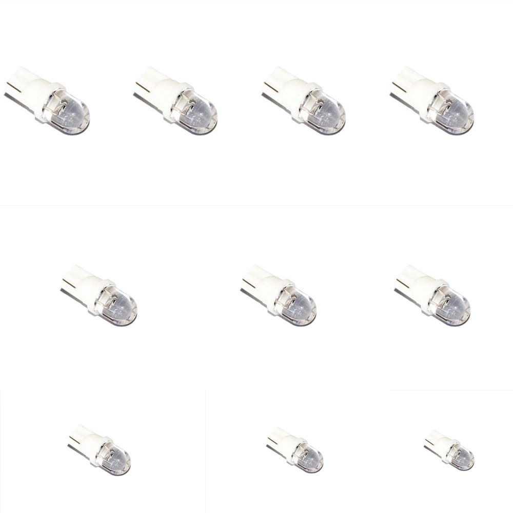 10 Pack Pinball replacement bulb LED 6.3 volt AC, 555 clear wedge base ...