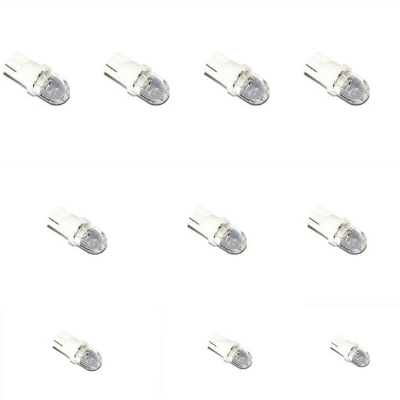 10 Pack Pinball replacement bulb LED 6.3 volt AC, 555 clear wedge base T10 Cool White