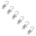 thumbnail image 1 of 10 Pack Pink Boot Clip Hangers Pants Storage Clips Heavy Duty Closet Organizer Hooks for Yoga Pants Leggings Socks Hats Metal Rotating Hanger Clips, 1 of 7