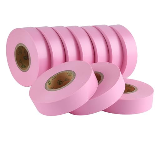 10-Pack Pink Electrical Tape Waterproof, 3/4 in x 66ft, Industrial Grade UL/CSA Listed High Temp Electrical Tape Pink Electric Super Vinyl$$Tools & Hardware Other