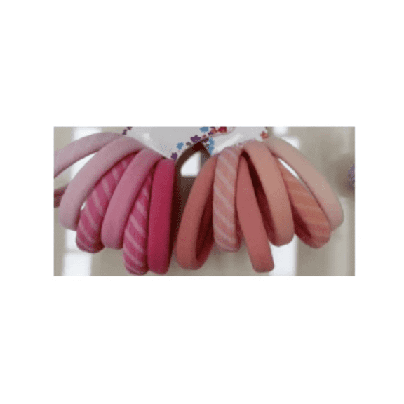 10-Pack Pink Tone Elastic Hair Ties for Girls Soft Stretch Ponytail Holders