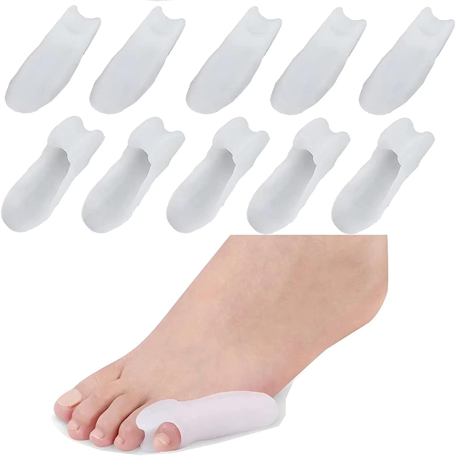 10 Pack Pinky Toe Protector Bunion with Separator, Gel Tailor's Bunion