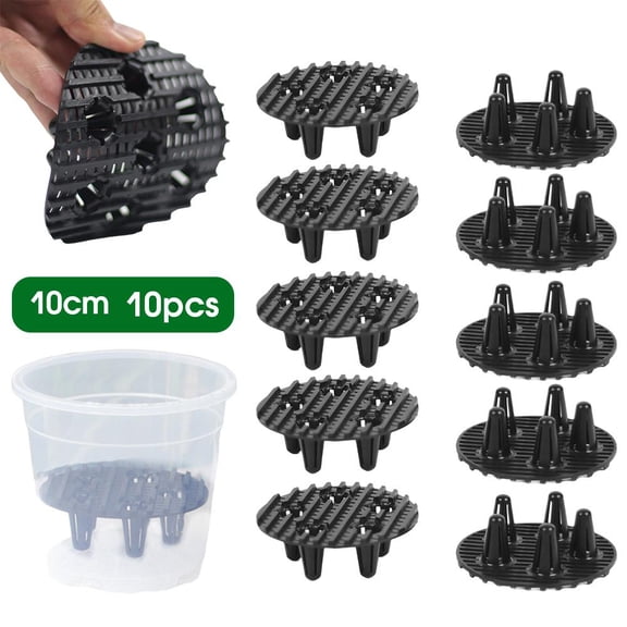 10 Pack Plant Level Pot Elevator, Heavy-Duty Plastic Flower Pot Riser, Planter Leveling Holder for Deck