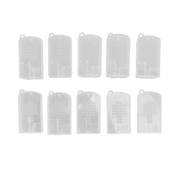 10-Pack Plastic Beekeeping Queen Cages, Extra Large Bee Breeding Box With Drawable Bottom, Safe & Lightweight Beehive Tool