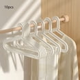 thumbnail image 1 of 10 Pack Plastic Clothes Hangers Adult Size Non Slip Durable Space Saving Slim, 1 of 6