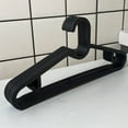 thumbnail image 1 of 10 Pack Plastic Clothes Hangers | Heavy Duty Multi-Functional Hangers for Home & Retail Use | Durable Garment Hangers for Display & Drying | Black, 1 of 6