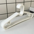 thumbnail image 1 of 10 Pack Plastic Clothes Hangers Heavy Duty Durable Garment Organizers for Home Dorm Display 15.16x6.89 inch(White), 1 of 6