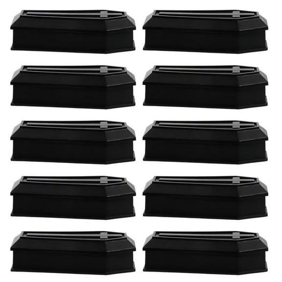 10 Pack Plastic Coffin Model Box Halloween Decorations Prank Props Candy Holder Party Favors Spooky Graveyard Ornaments
