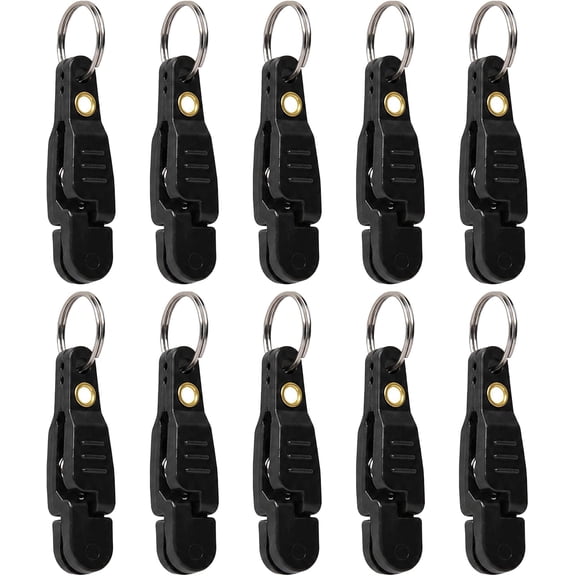10 Pack Plastic Downrigger Release Clip Set, Spring-Loaded Fishing Line Clips with Soft Pads and Easy Press Quick Release for Planer Boards, Trolling and Offshore Fishing