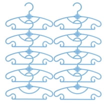 10-Pack Plastic Hangers - Non-Slip Infant & Toddler Clothes Hangers for 3-18 Months, 11.22 x 6.5 Inches, Durable Hanger Set for Wardrobe Organization