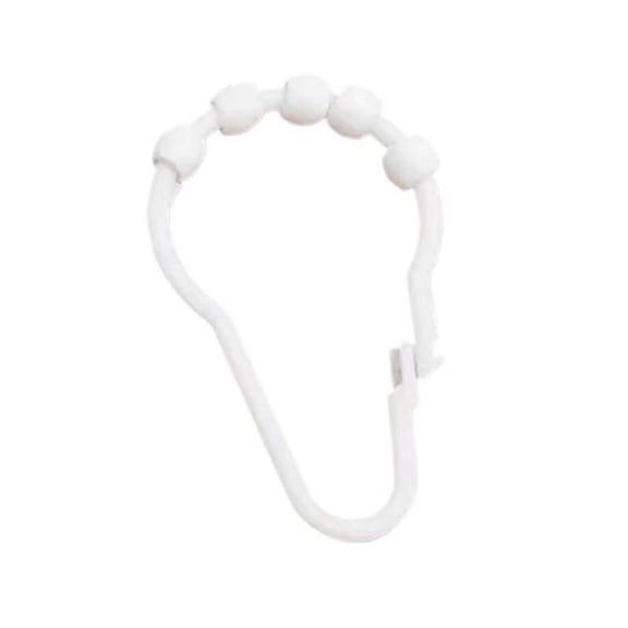 10 Pack Plastic Hooks for Bathroom Gourd Buckle Ball Hanging Rings for Towels, Robes, Loofahs, and Accessories, Rust-Proof Adhesive Wall Hooks for Towel Storage, No Drilling Needed