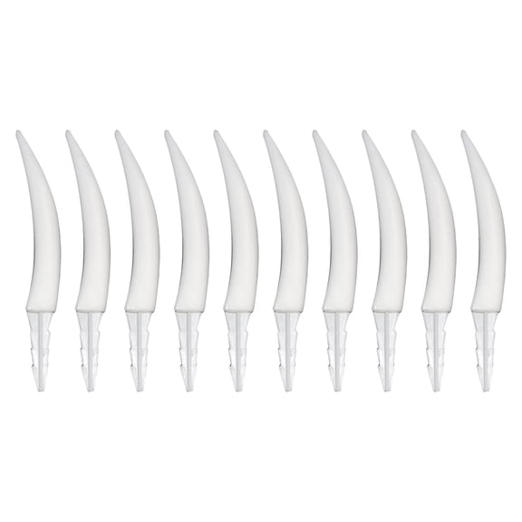 10 Pack Plastic Pumpkin Teeth, Scary Decor for Jack O'Lantern DIY Kids Activities, White, 2.7 Inch