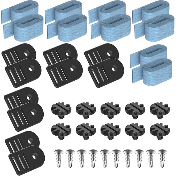 10 Pack Pool Cover Straps for Reel, Solar Cover Fasteners Kit with Clips, Heavy Duty Replacement Webbing for Inground Swimming Pools(xxw)