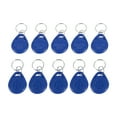 thumbnail image 1 of 10-Pack Portable Blue Key Fobs with 125KHz Access Control Card, ABS Material, 1 of 3