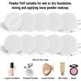 thumbnail image 1 of 10 Pack Powder Puff Cotton Cosmetic Powder Makeup Puffs Pads Makeup with Ribbon Face Powder Puffs for Loose and Foundation, 1 of 5