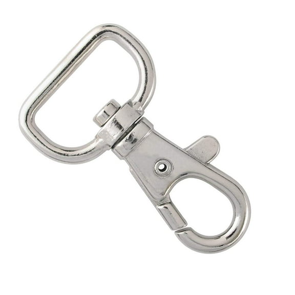 10 Pack - Premium Metal Lobster Claw Clasps - Wide 3/4 Inch D Ring - 360° Swivel Trigger Snap Hooks by Specialist ID