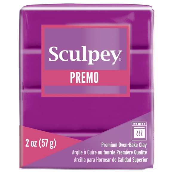 2oz Fuchsia Premo! Sculpey Oven-Bake Clay - Non-toxic Clay for Sculpting - Jewelry - Modeling - School Projects - Arts & Crafts - Bulk 10 Pack