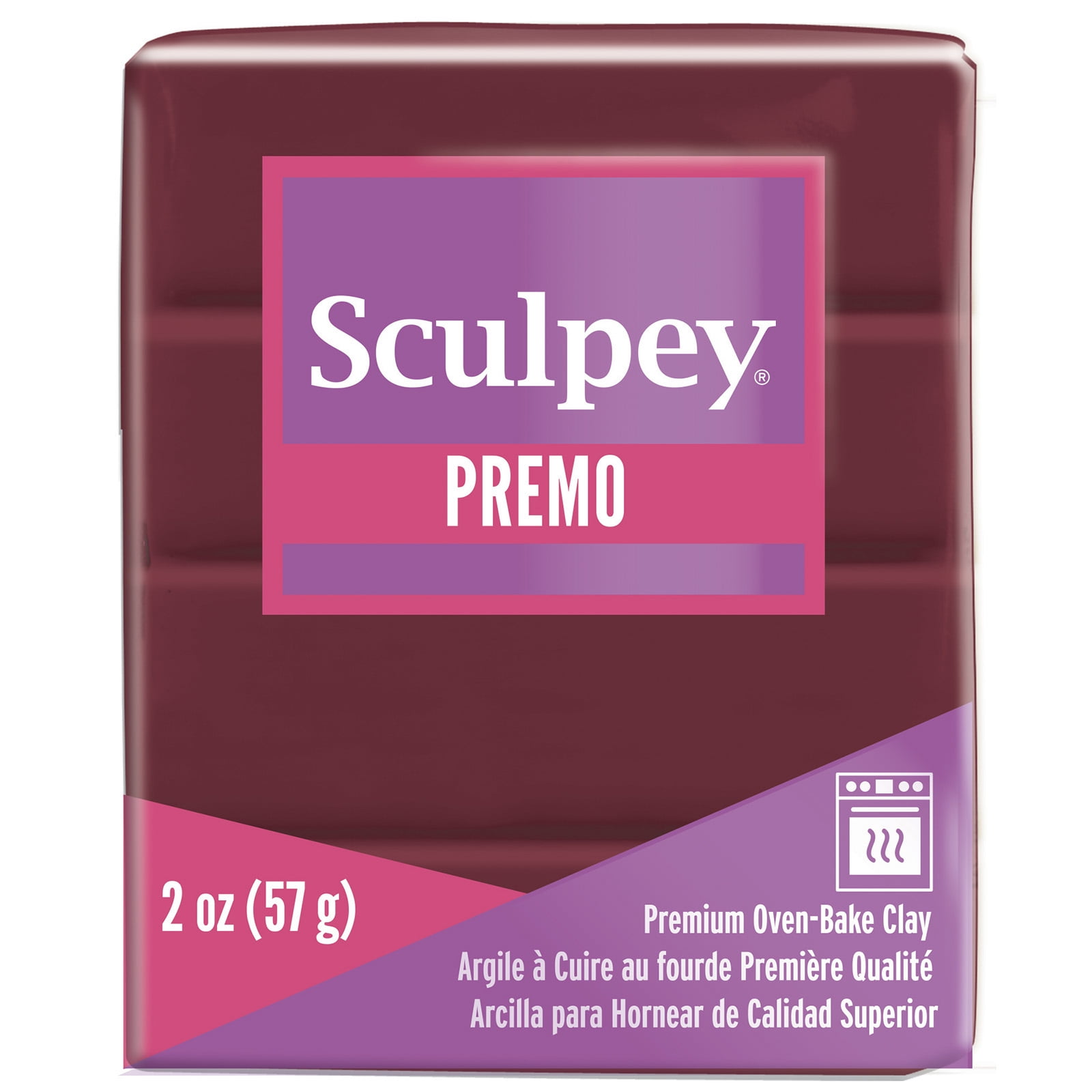 Premo! Sculpey 2oz Alizarin Crimson  Oven-Bake Clay - Non-toxic Clay for Sculpting, Jewelry, Modeling, School Projects, Arts & Crafts - Bulk 10 Pack