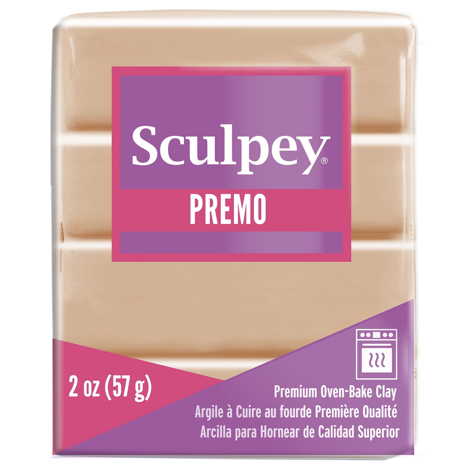 Premo! Sculpey 2oz Beige  Oven-Bake Clay - Non-toxic Clay for Sculpting, Jewelry, Modeling, School Projects, Arts & Crafts - Bulk 10 Pack