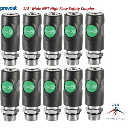10 Pack Prevost High Flow Safety Air Coupler ESI 071253