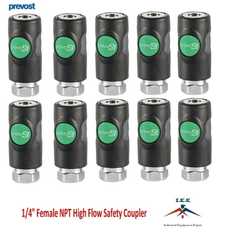 10 Pack Prevost Push Button High Flow Safety Air Coupler ESI 071201