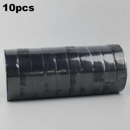10 Rolls Black Flame Retardant Electrical Tape – Industrial-Grade Insulation for Contractors, Automotive Wiring, Construction & Outdoor Electrical Work