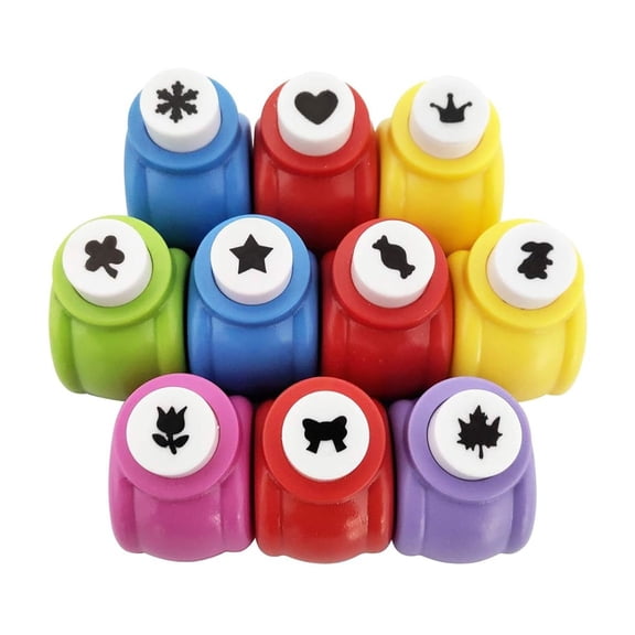 10 Pack Punch Craft Set, Colorful Crafts Hole Punch Shape, Hole Punch Shape Scrapbooking Supplies Shapes Hole Punch, Great for Crafting and Fun Projects