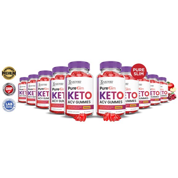 (10 Pack) Pure Slim Keto ACV Gummies 1000MG Dietary Supplement 600 Gummys