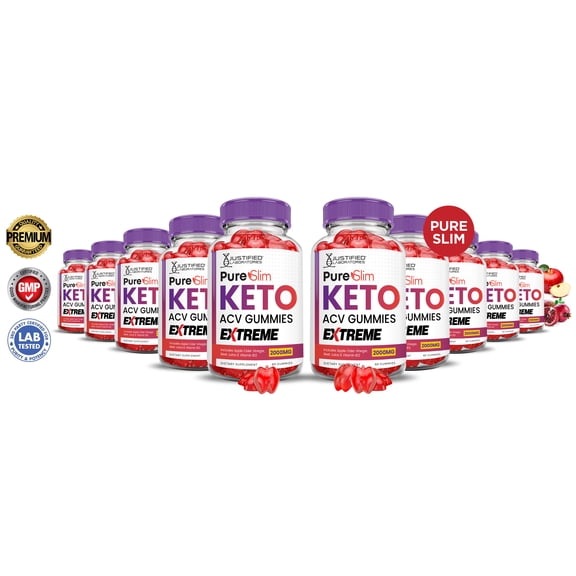 (10 Pack) Pure Slim Keto Extreme ACV Gummies 2000mg Dietary Supplement 600 Gummys