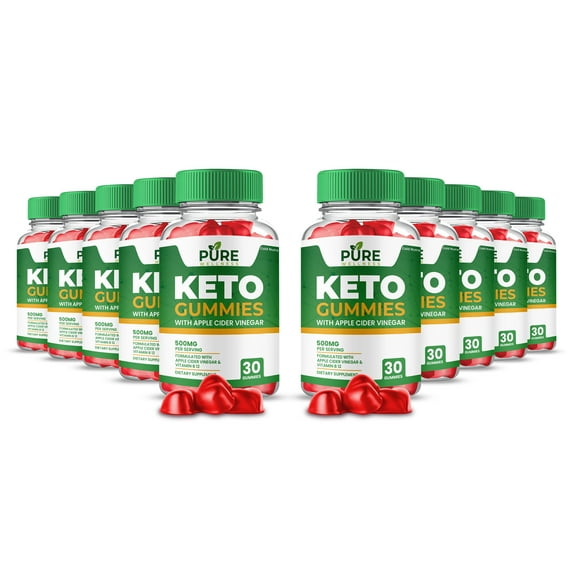 (10 Pack) Pure Wellness Keto ACV Gummies, Pure Wellness ACV Gummies for Men and Women