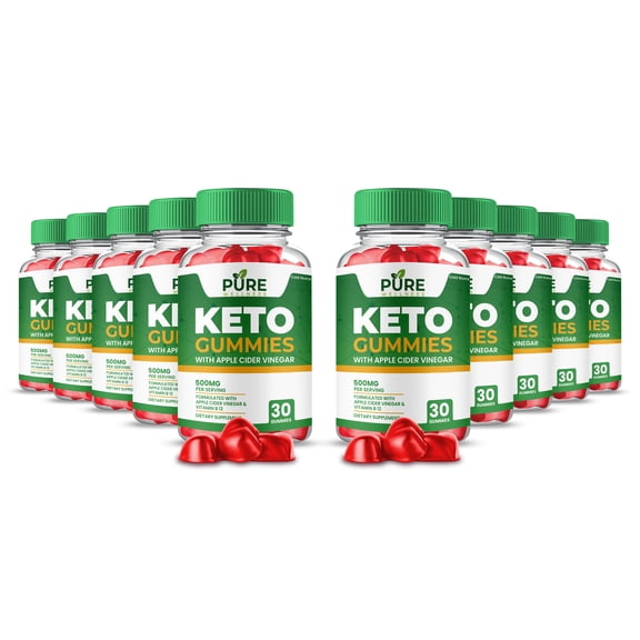 (10 Pack) Pure Wellness Keto ACV Gummies, Pure Wellness ACV Gummies for Men and Women