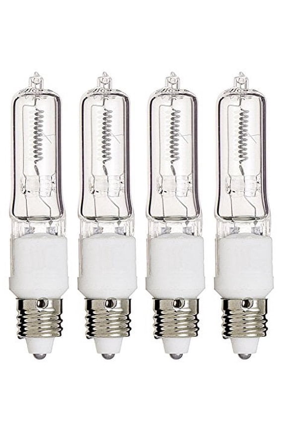 (Pack of 10) Q150CL/MC 150W JD T4 Bulbs E11 Mini Candelabra Base, 120V, Clear