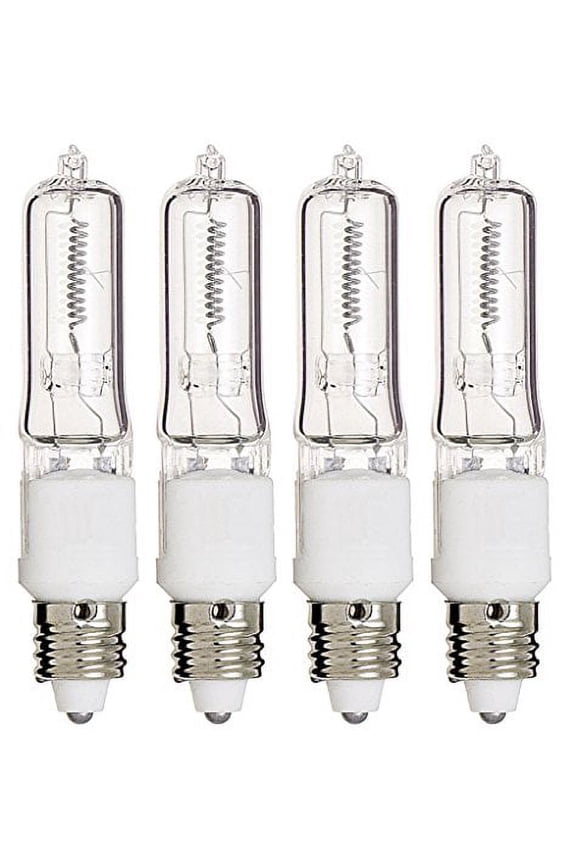 (10 Pack) Q75CL/MC - 75 Watt JD T4 E11 Mini Candelabra Base 120V Clear Lig...