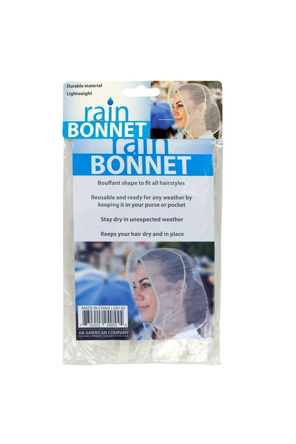 10 Pack Rain Bonnet, Stay Stylishly Dry with a Lightweight, Water Resistant Bouffant Design for Hair Protection, Convenient Foldable Storage, Vintage Charm, for Sudden Showers, Any Weather, Bulk