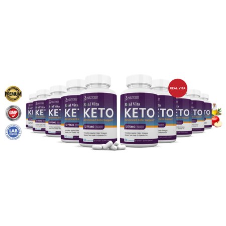 (10 Pack) Real Vita Keto ACV Pills 1275mg Dietary Supplement 600 Capsules