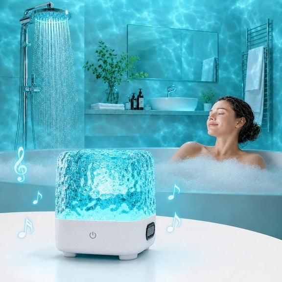 Spa-Like Shower Light, Waterproof LED Shower Lamp with Bluetooth Speaker
