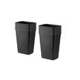 thumbnail image 1 of 10 Pack, Recycle Wastebasket, 28 Qt. / 7 Gallon Rectangular Wastebasket/Trash Can Kit - Compact Recycling Bin, Slim Design for Business, Kitchen, Household, Workplace, and Dormitory - Black, 1 of 3
