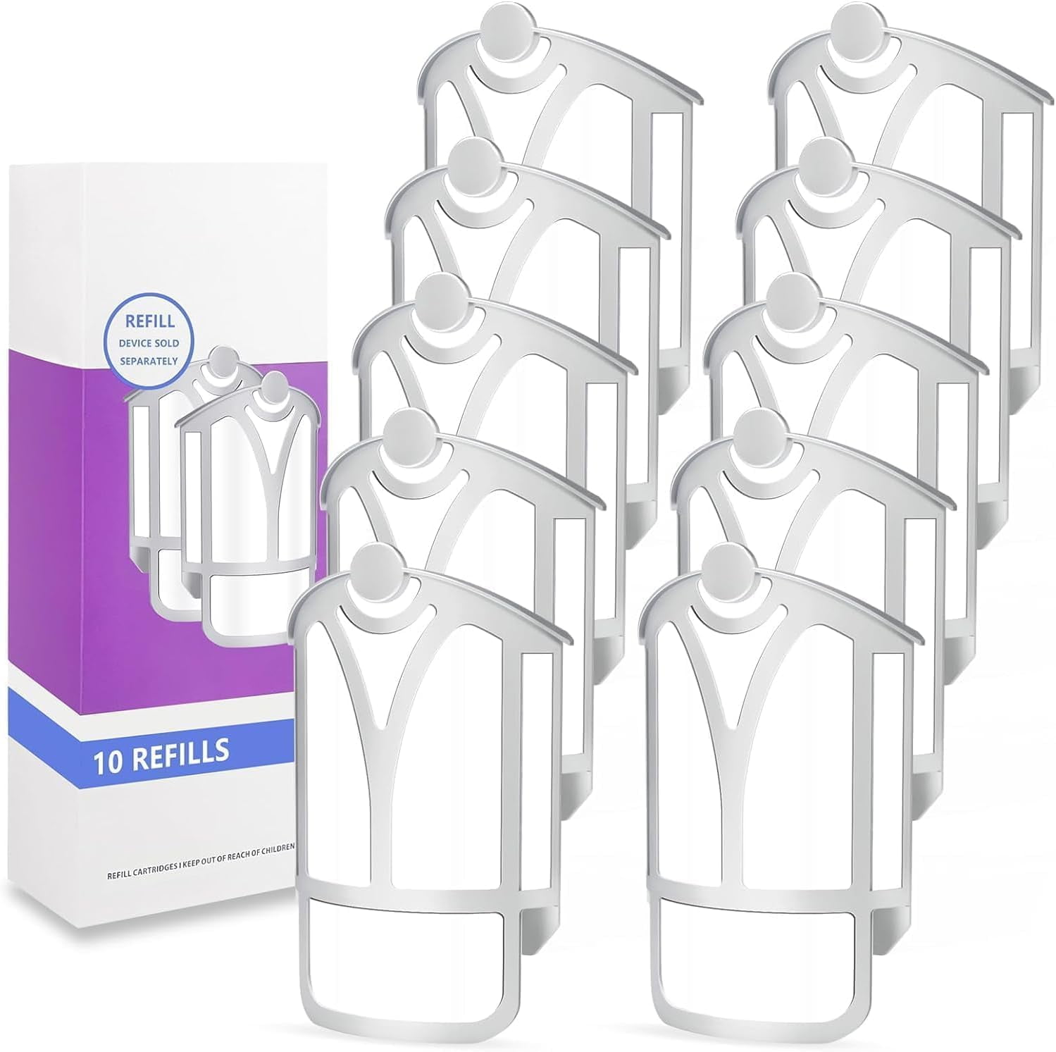 10 Pack Refill Cartridge Kit Compatible with ZEVOM364 and Max Plugin