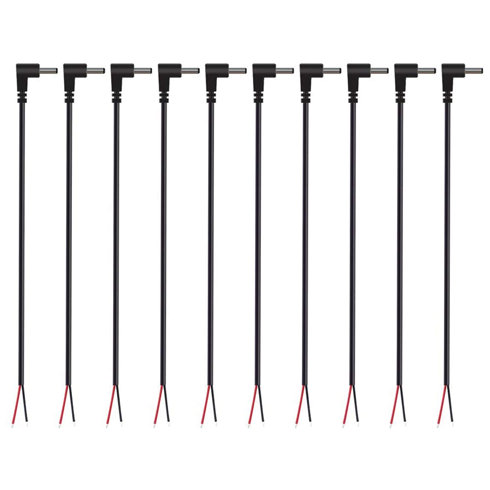 (10 Pack) Replacement 3.5mm x 1.35mm 90 Degree Right Angle DC Power