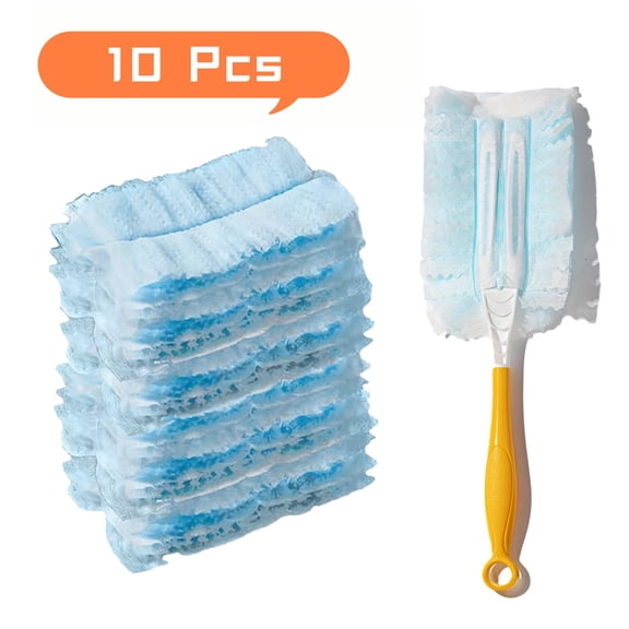 10-Pack Replacement Cartridges for Electrostatic Disposable Dusters - Easy Dusting of Electronics, Furniture and Ceiling Fans (Handle Not Included) - Essential Cleaning Products