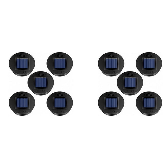 10 Pack Replacement Solar Light Parts(Top Size 2.76 Inches, Bottom Size 2.36 Inches),7 Warm White LED Waterproof