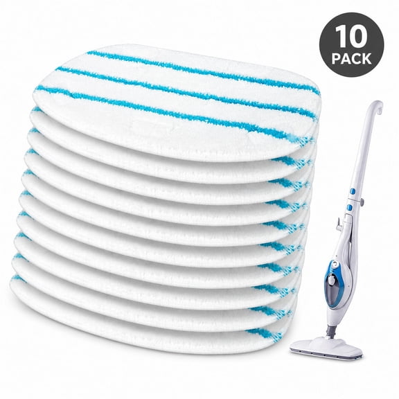 10 Pack Replacement Steam Mop Pads Compatible PurSteam PurSteam Steam Mop Cleaner ThermaPro 10-in-1